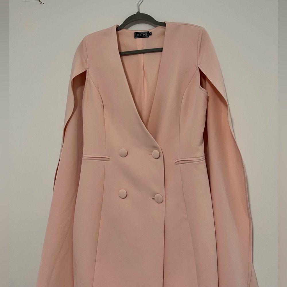 Pink cape dress